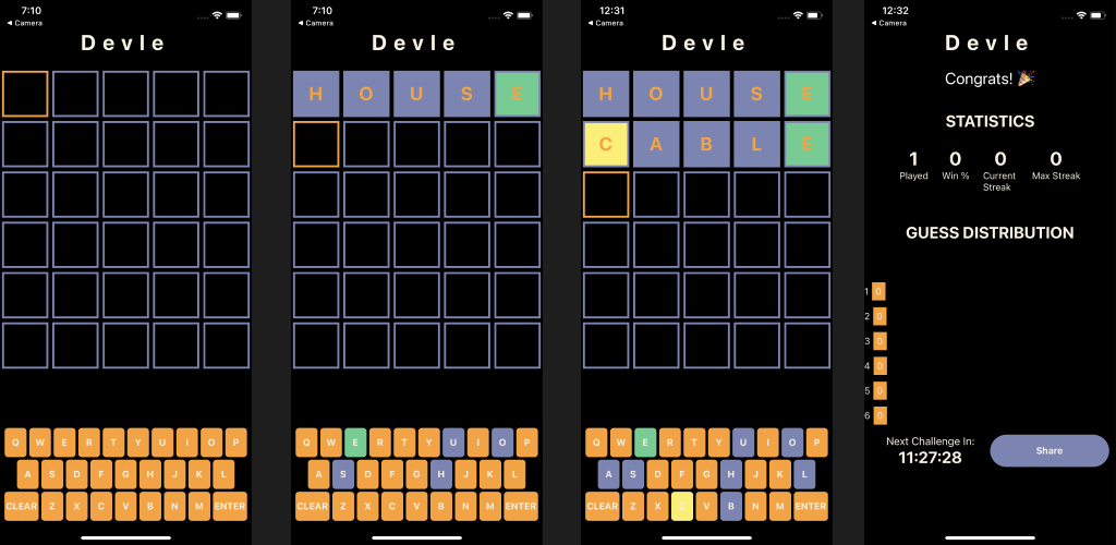 GitHub - AbeTavarez/WordleRN: Wordle based game for React Native.